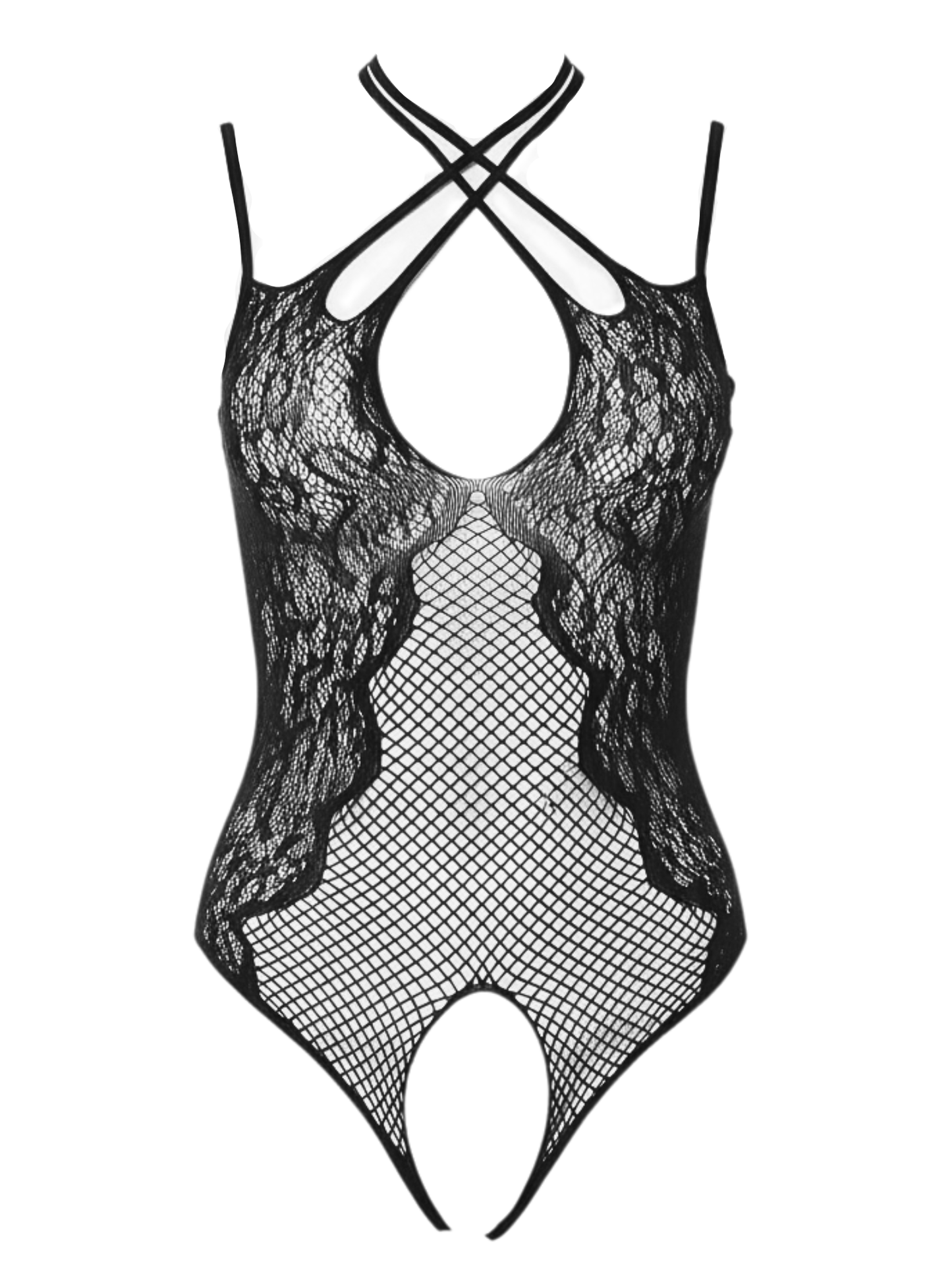 Plus Afterglow Lace Halter Teddy
