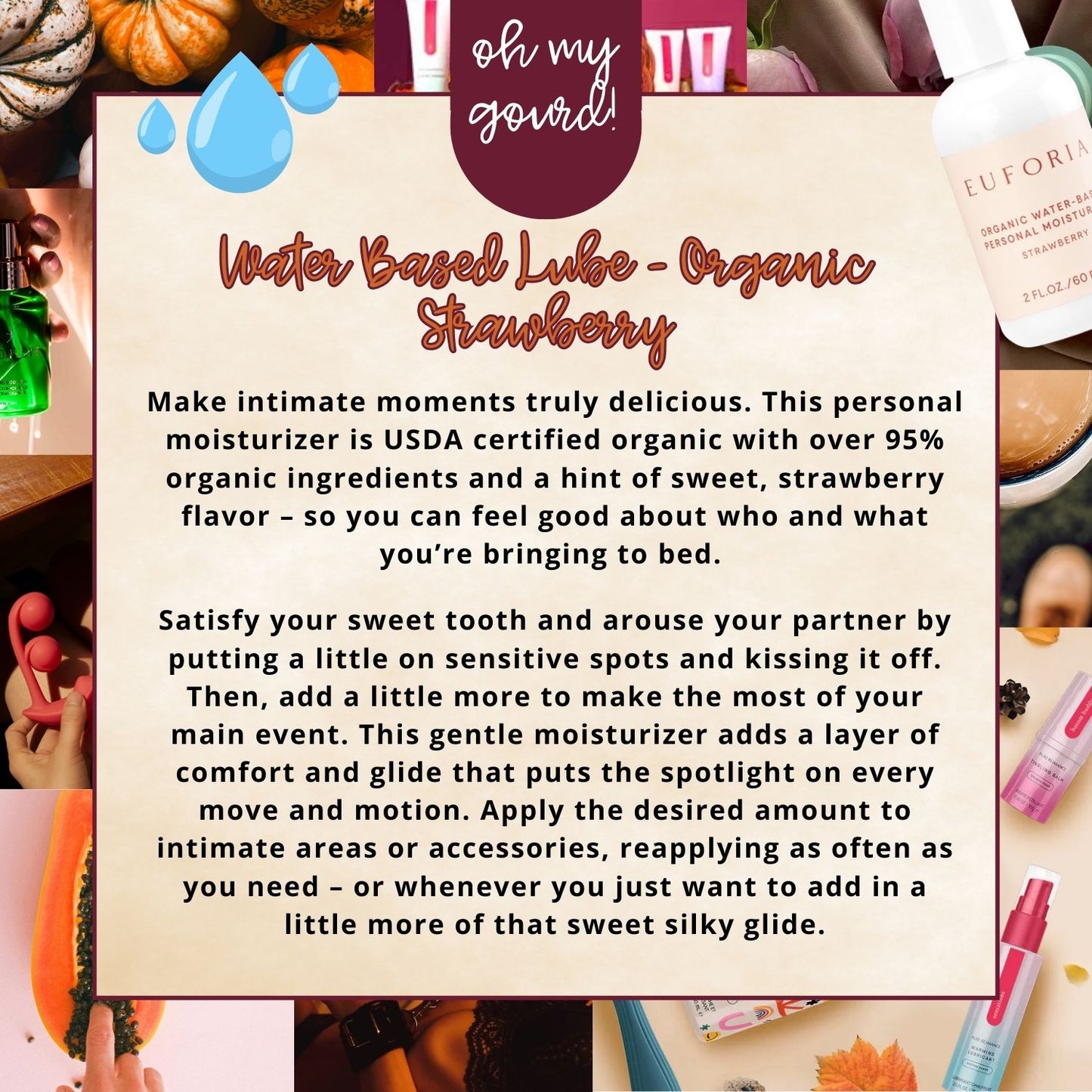 Water-Based Lubricant - Organic Strawberry