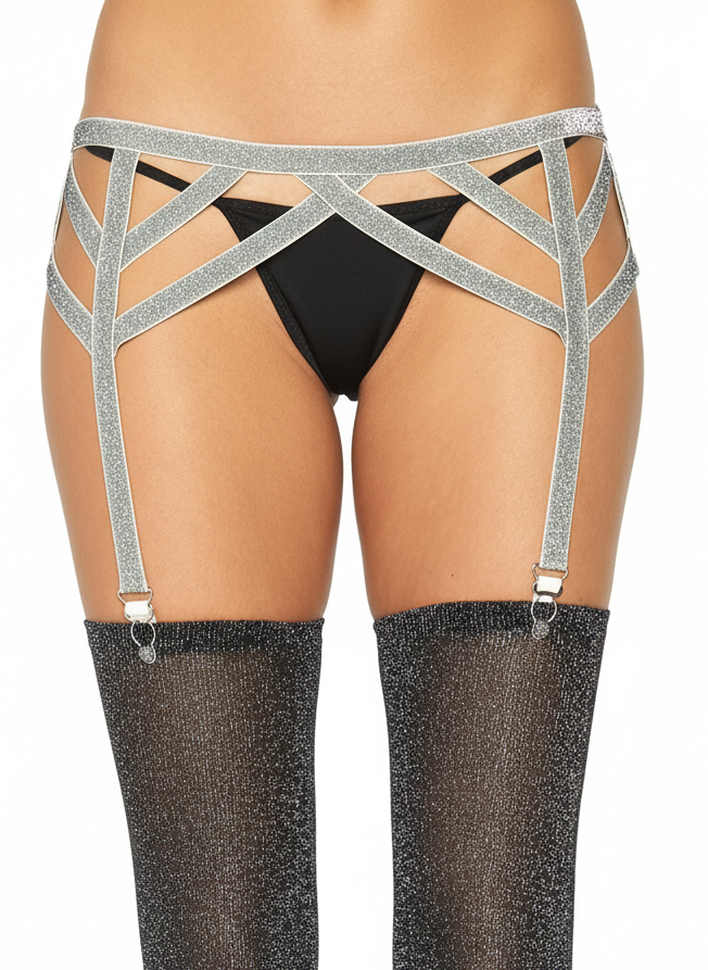 Maddox Lurex Garter Belt