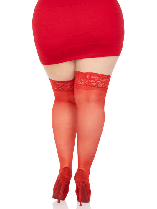 Plus Nora Thigh High Stockings