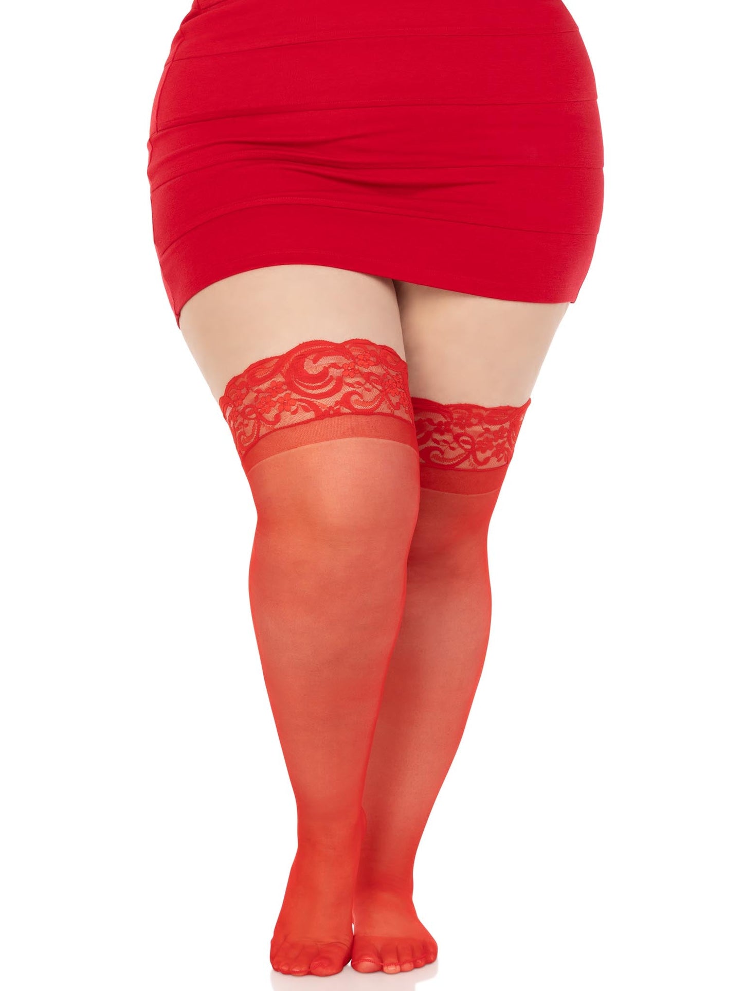 Plus Nora Thigh High Stockings