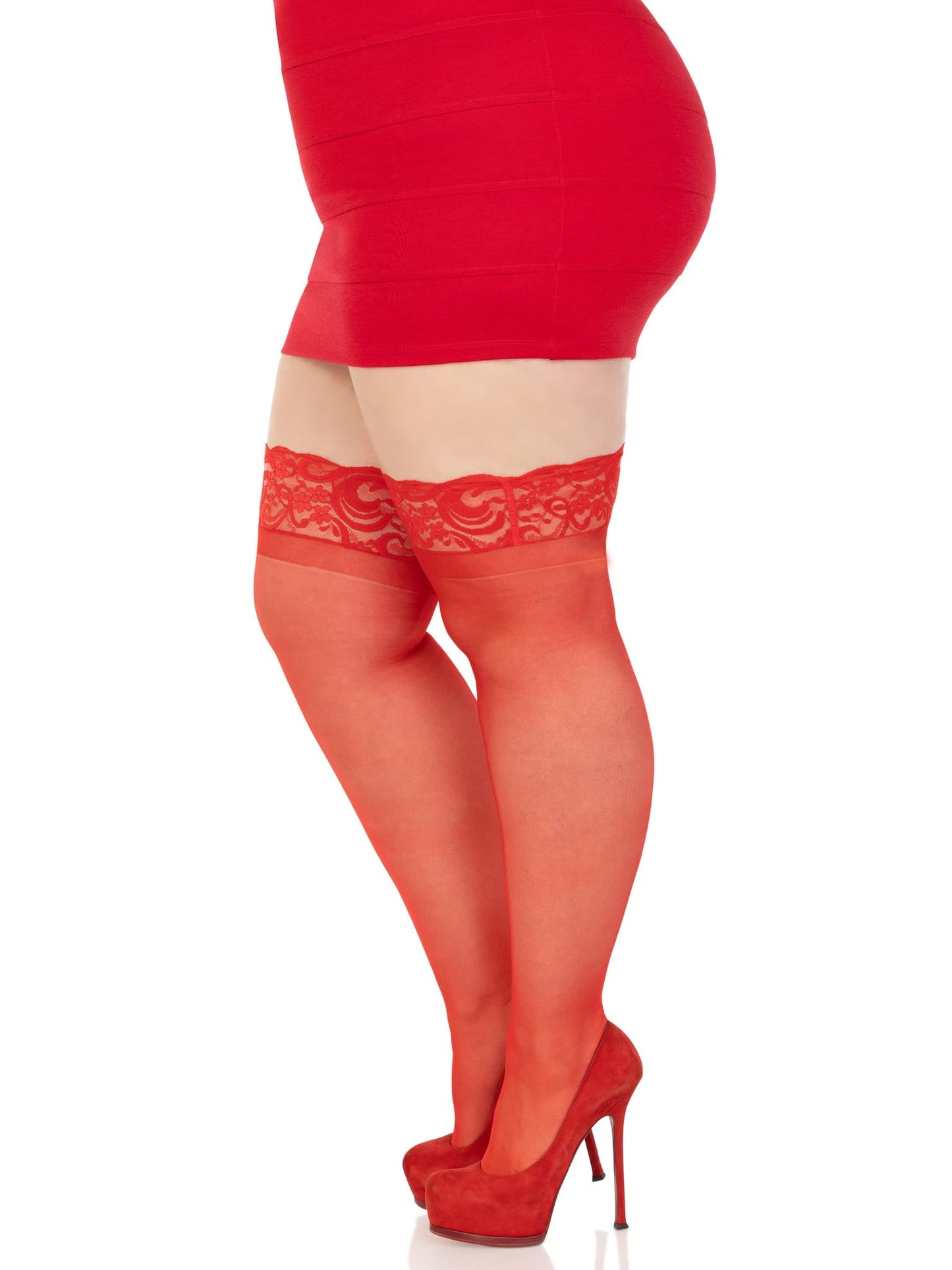Plus Nora Thigh High Stockings