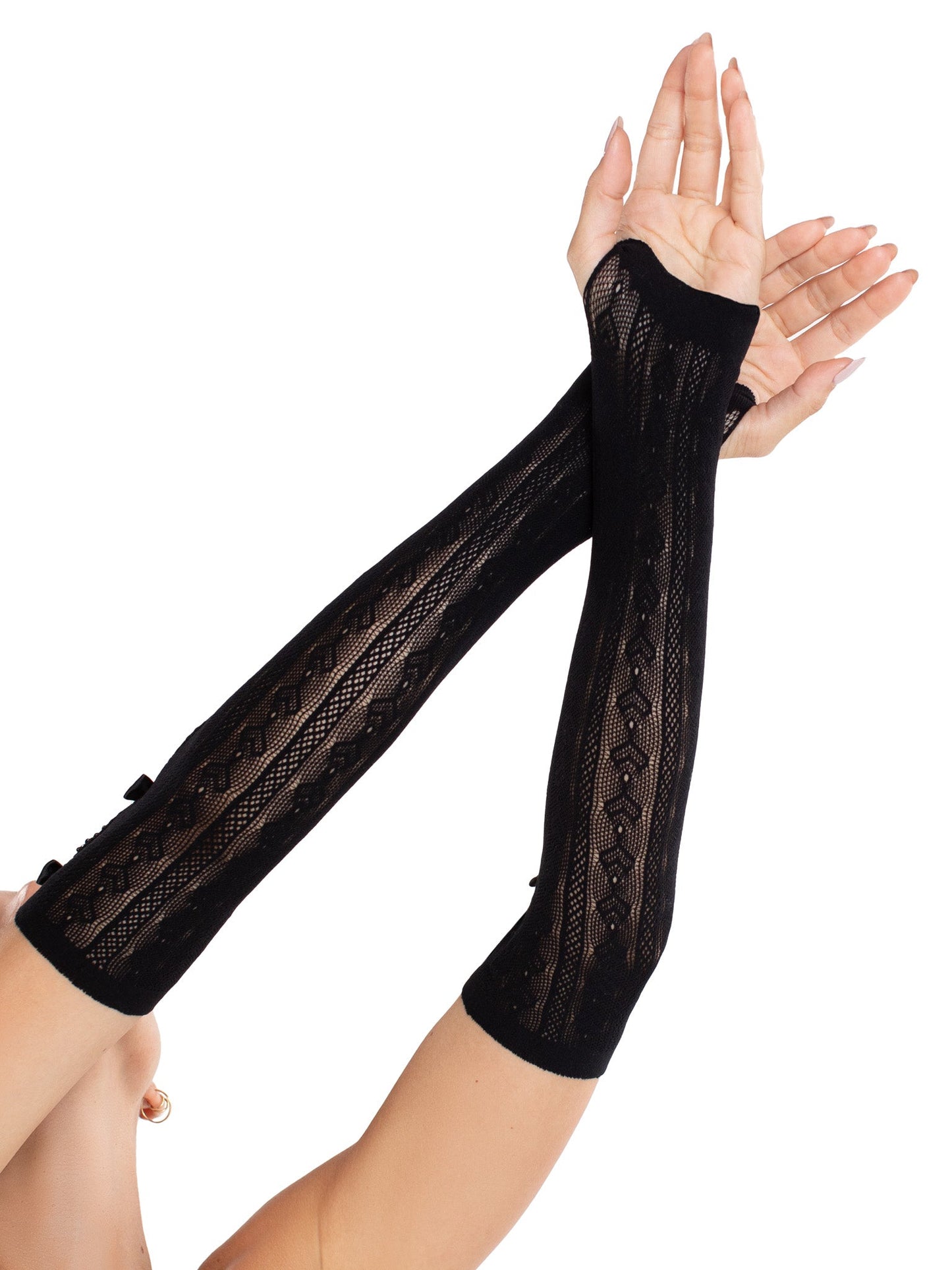 Sweetheart Striped Arm Warmers