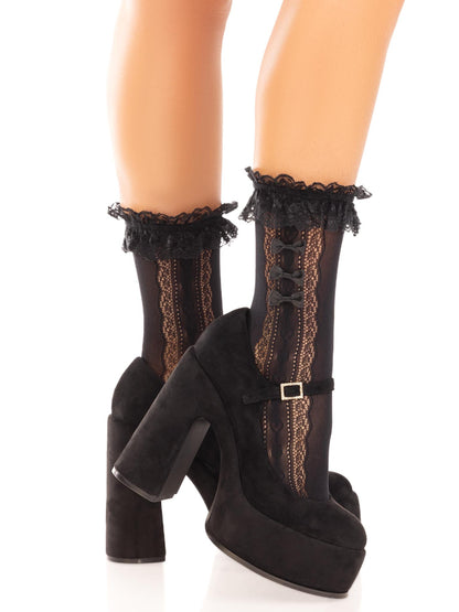 Sweetheart Lace Ankle Socks
