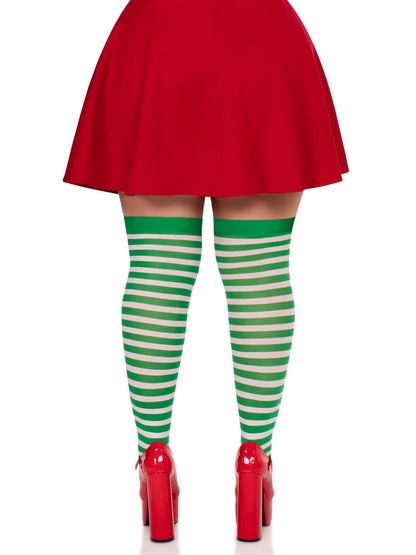 Cari Plus Striped Stockings