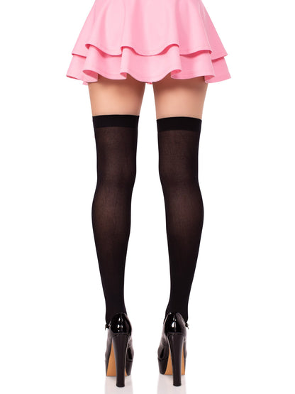 Crossbone Opaque Thigh Highs