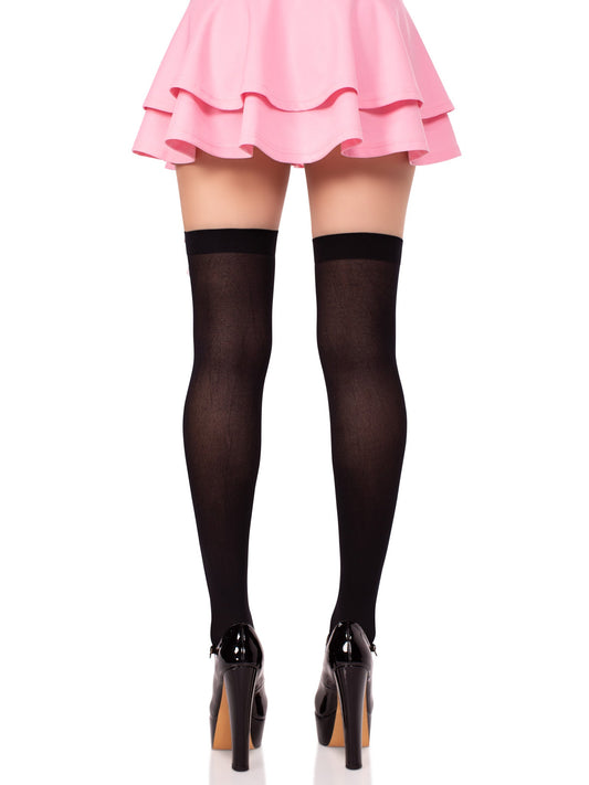 Crossbone Opaque Thigh Highs