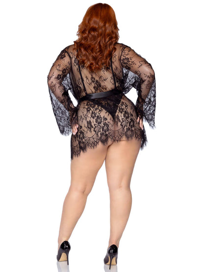 Plus Love Affair Robe & Teddy Set