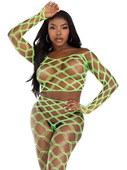 Never Say Never Crop Top and Tights Set