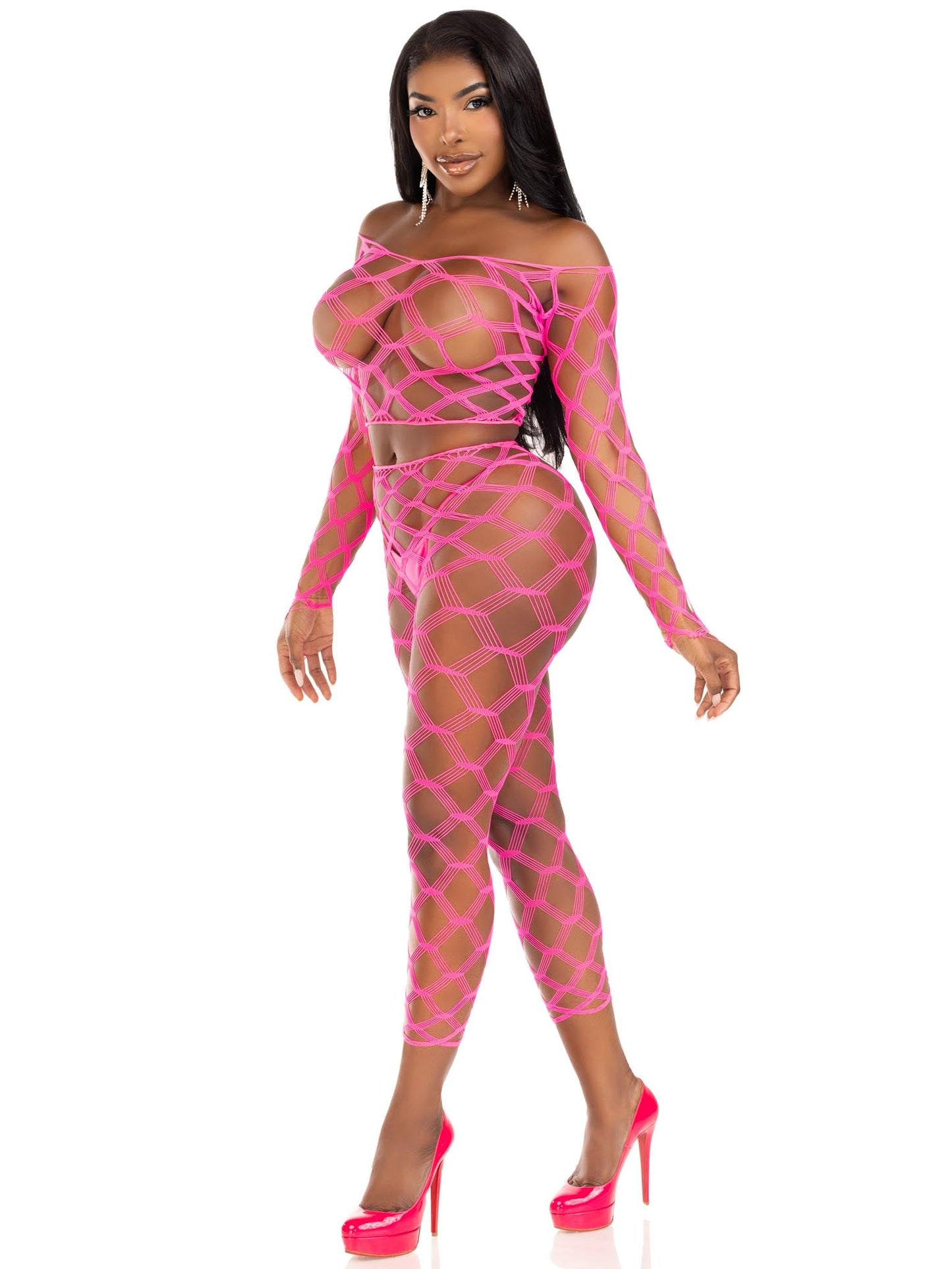 Never Say Never Crop Top and Tights Set