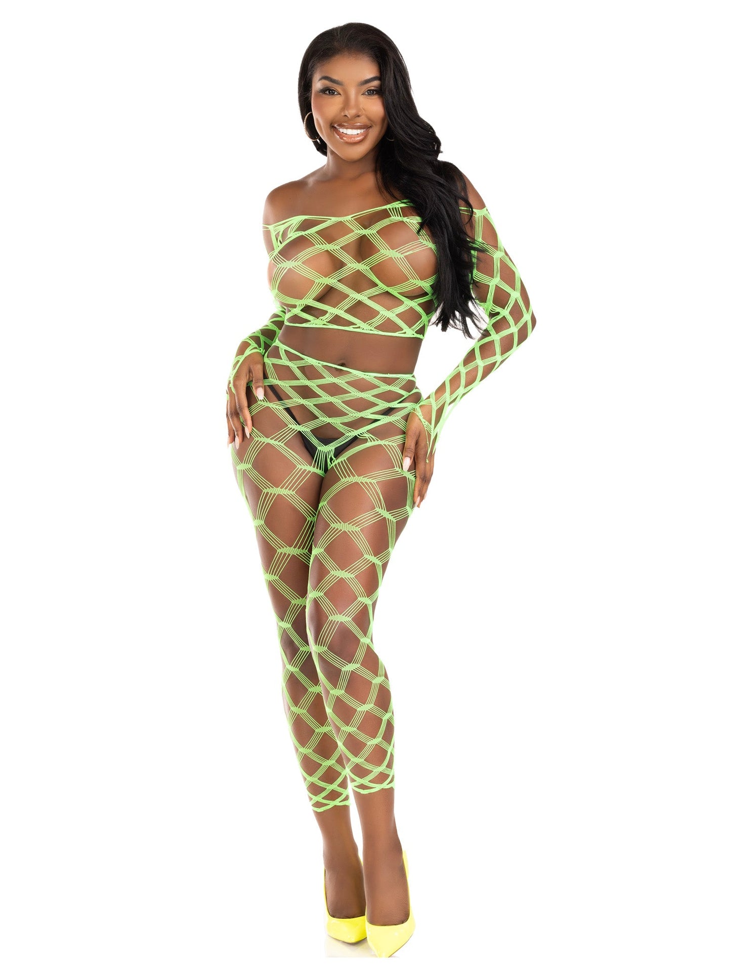 Never Say Never Crop Top and Tights Set