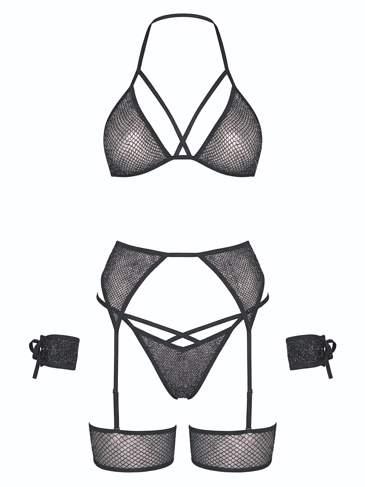 All Tied Up Shimmer Bra and Panty Set
