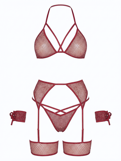 All Tied Up Shimmer Bra and Panty Set