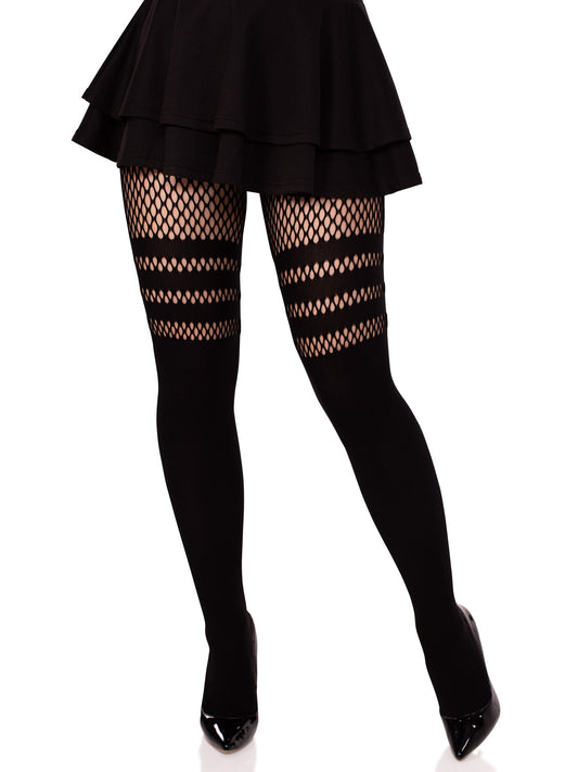 Ada Tights with Fishnet Accent