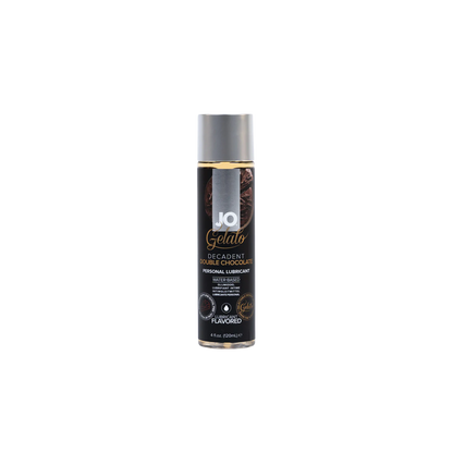 JO Gelato Decadent Chocolate flavored personal lubricant can on a white background